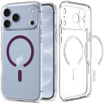 Spigen Ultra Hybrid MagSafe &uuml;mbris Apple iPhone 17 Pro / 18 Pro jaoks, l&auml;bipaistev/burgundia
