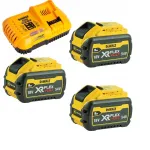 Aku ja laadija komplekt DeWalt DCB118X3 &mdash; Li‑Ion 9 Ah aku koos laadijaga