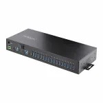 StarTech.com 16-pordiline t&ouml;&ouml;stuslik USB 5Gbps jaotur toiteadapteriga, metallkorpus, paigaldatav, ESD-kaitse, klemmiploki toide, USB-laadimine, kahe hosti l&uuml;liti - TAA