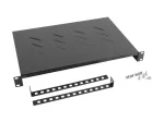 LANBERG Fikseeritud riiul - 19 tolli 1U/483x300 mm, maksimaalne kandev&otilde;ime kuni 25 kg, must