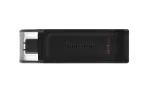 Kingston Technology DataTraveler 64GB USB-C 3.2 Gen 1 70, 64 GB, USB USB-C, 3.2 Gen 1 (3.1 Gen 1), Cap, 7 g, Must