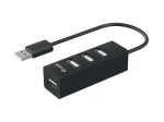 Equip 4-pordiline USB 2.0 jaotur, USB 2.0, USB 2.0, 480 Mbit/s, Must, Hiina, CE, RoHS