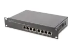 DIGITUS 8 pordiga gigabitine PoE kommutaator 10 inch 8x10/100/1000Mbps RJ45 PoE 96W