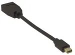Microconnect MDPDP-4K Mini DisplayPort &ndash; DisplayPort adapterkaabel, M-F, DisplayPort 1.2, 4K 60Hz, kahesuunaline, 0,15 m, must