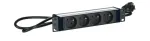 Logon POWER STRIP 10inch - 4WAY - ALUMINIUM FINISH - 2M kaabel