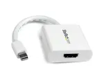 StarTech.com MDP2HDW Mini DisplayPort - HDMI adapter, passiivne, 1920x1200, heli l&auml;bilaskmine, Thunderboltiga &uuml;hilduv, 17 cm, valge
