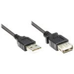 Good Connections USB 2.0 pikenduskaabel pistik A pesasse A - must - 1,8m