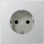Pistikupesa Jung AL 1520 CEE 7/3, alumiiniumkorpus, 250 V, 16 A, 70&times;70 mm
