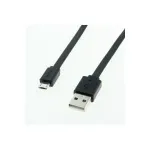 ROLINE - USB-kaabel - USB-t&uuml;&uuml;p-A, 4-kontaktiline (M) - 5-kontaktiline Micro-USB-t&uuml;&uuml;p-B (M) - 1 m (USB/USB 2.0) - Vormitud - Must (11.02.8760)
