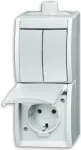 BUSCH JAEGER 2601/5/20EW-54-503 - CEE 7/3 - 2P+E - Valge - IP44 - 250 V - 16 A