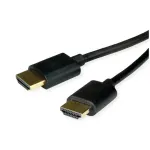 ROLINE HDMI High Speed kaabel Etherneti toega Slim isane-isane must 1 m 11.04 - kaabel - digitaal/ekraan/video