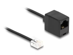 DeLOCK telefonikaabel RJ11-pistik &ndash; RJ45-pesa, must, 3 m