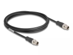 V&otilde;rgukaabel DeLOCK M12 Kaabel X-kodeeritud 8 pin isane-isane Cat5e 2 m Must