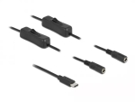 Kaabel USB USB-C isane 2 x DC 5.5 x 2.1 mm emasesse l&uuml;litiga DeLOCK 86800