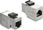 Delock 90835 Keystone mooduli &uuml;hendusmuhv RJ45 pesa RJ45 pesa, Cat.6A, varjestatud, musta plastist riiviga