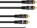 Cinch (RCA) kaabel Omnitronic 3020940N 2x2 maandatud 1,5 m