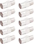 Adapter IEC-pistikupesalt F-pistikupesale ShiverPeaks 85324-SET10, komplekt 10 tk