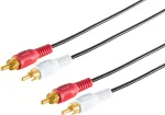 RCA-RCA Cinch-heli kaabel ShiverPeaks 40502 &mdash; 2 RCA-pistikut, 2-soonega