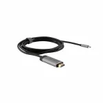 Verbatim 49144 videokaabli adapter 1.5 m USB USB-C HDMI Must, H&otilde;bedane
