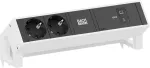 Pistikupesa Bachmann DESK2 2x CEE 7/3 pistikupesa ja 1x USB-C PD 100W, kaabel 0,2 m, RAL9010