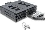 Delock 5,25 inch vahetusraam 6 x 2,5 inch SATA v&otilde;i SAS HDD / SSD jaoks lukuga