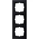 Heinrich Kopp HK07 Cover Frame 3-Gang Matte Black