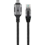 Goobay 70755 USB-C RJ45 Ethernet CAT 6 kaabel stabiilseks traadiga interneti&uuml;henduseks ruuteri/modemiga/v&otilde;rgukommutaatoriga/Asendab USB-RJ45 adapteri / 1