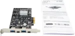 EXSYS EX-12005 PCI Express USB 3.2 Gen 2 (10 Gbps) 2-Port USB-A Host Controller Card with Low-Profile Bracket