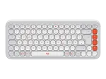 LOGITECH juhtmevaba klaviatuur - Pop Icon Keys - Off White & Orange Qwertz Saksa