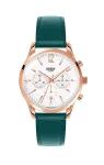 HENRY LONDON Naiste Kell HL39-CS-0144 40mm Roostevaba Teras Roheline Nahkrihm