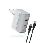 CUKTECH AD1003EU 100W GaN seinadapter 2x USB-C + USB-A koos kaabliga - Valge