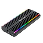 SilverStone SST-MS13 M.2 SSD korpus, USB 3.2 Gen 2, RGB LED olekun&auml;idik, must