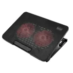S&uuml;learvuti jahutusalus SAVIO COS-02, 2 ventilaatorit 14 cm, USB-toitega, sobib kuni 17,3 tolli, must