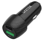 Autolaadija Unitek P1400A USB-C ja USB-A-ga, 38 W, Quick Charge 3.0, sisend 12&ndash;24 V, must