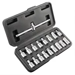 NEO TOOLS &otilde;li &auml;ravoolu mutriv&otilde;tmete komplekt 3/8 tolli ajamiga, 18-osaline, kroomvanadium, ruut-/kuuskant-/Torx-/spline-pistikud, puhutud vormiga kohver