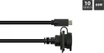 GoodConnections IC01-16U3102-010 S1 t&ouml;&ouml;stuslik USB-C-kaabel, USB 3.2 Gen 2, pistik &ndash; paneelipesa, M16, IP65/67, 1 m