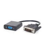 Video kaabli adapter Gembird DVI-D (isane) VGA-le (emane) 0,2 m, must