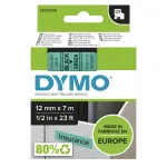 DYMO originaalsed D1 sildid | Must tr&uuml;kk rohelisel lindil | 12 mm x 7 m | Isekleepuvad sildid LabelManageri etiketiprinteritele | Valmistatud Euroopas