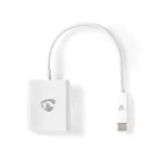 Nedis CCGB64651WT02 USB-C&ndash;HDMI adapter USB 3.2 Gen1, 0,20 m, nikeldatud, PVC, valge