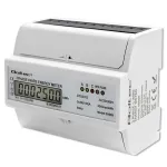Qoltec kolmefaasiline kahesuunaline elektrooniline arvesti | DIN-r&ouml;&ouml;pale paigaldatav energiatarbimise arvesti | 400V | 100A | LCD | 4P