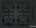Bosch Serie 2 POH6B6K30 gaasipliit klaasil, 4 p&otilde;letit, 59 cm, must
