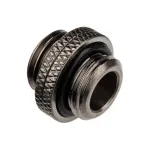 Alphacool ES topeltadapter, pistik-, G1/4 AG &ndash; G1/4 AG, must