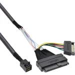 InLine U.2 &uuml;henduskaabel, SSD U.2 (SFF-8639) pesaga SFF-8643 + toide, 0.75 m