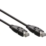 InLine 180&deg; paigalduskaabel S/FTP PiMF Cat.6A 500MHz halogeenivaba vask must 1m