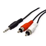 ROLINE - Audio kaabel - Mini-Phone Stereo 3,5 mm (M) to RCA (M) - 5 m - Shielded - Must (11.09.4345)