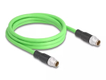 V&otilde;rgukaabel DeLOCK M12 kaabel X-kodeeritud 8 kontaktiga isane-isane PUR (TPU) 2 m