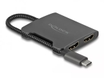 DeLOCK USB-C jaotur DP Alt Mode 2x HDMI MST 4K 60 Hz