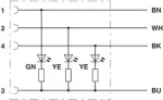 Phoenix Contact SAC-4P- 5.0-PVC/M12FR-3L 5 m M12 Must (1404961)