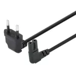 Manhattan 356879 toitekaabel, CEE 7/16 Euro pistik (90&deg; nurga all) C7 pistikuga