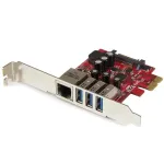 StarTech.com 3-pordiline PCI Express USB 3.0 kaart + Gigabit Ethernet